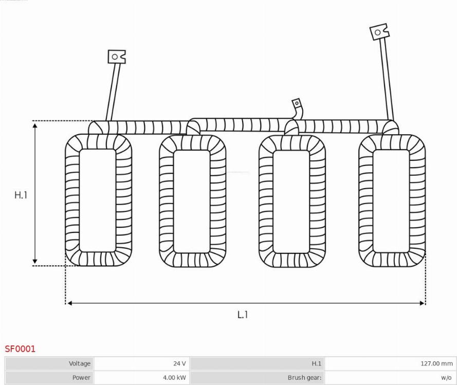 AS-PL SF0001 - Field Winding, starter autospares.lv