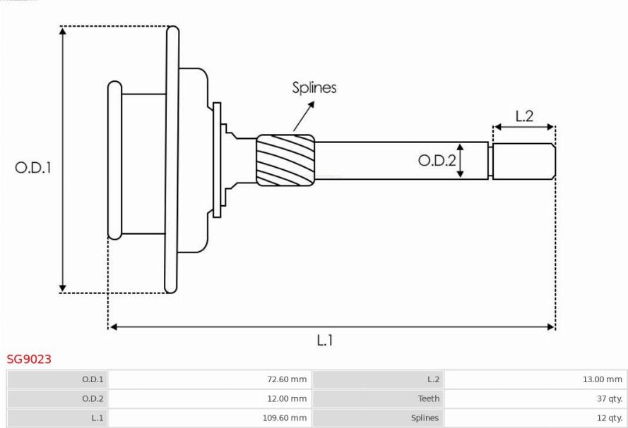 AS-PL SG9023 - Repair Set, planetary gear starter autospares.lv