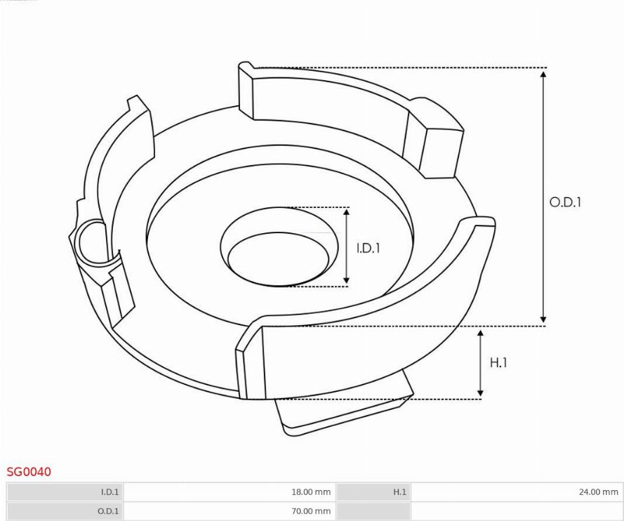 AS-PL SG0040 - Repair Kit, starter autospares.lv