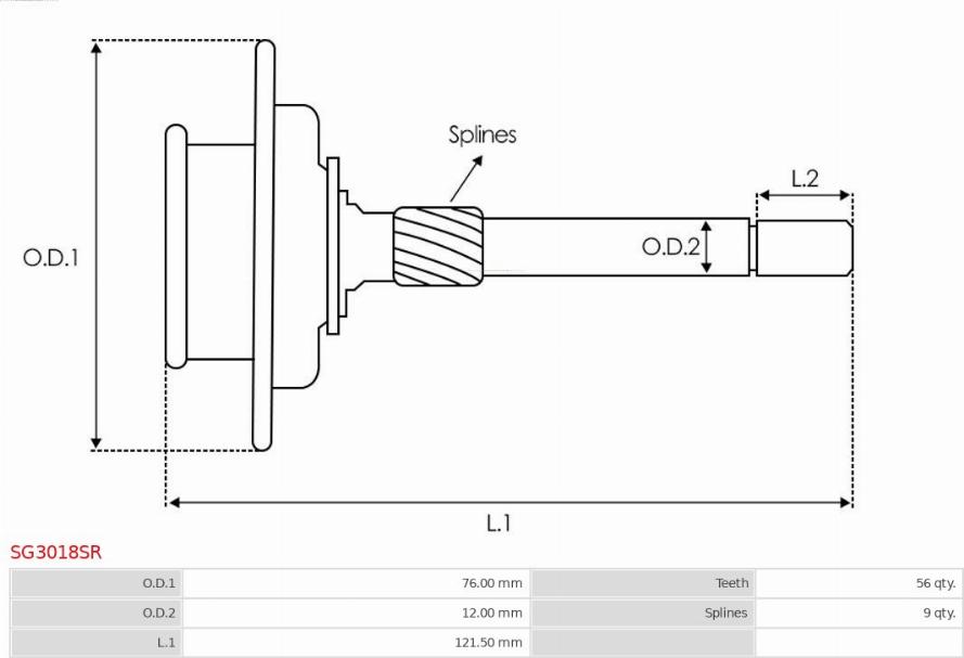 AS-PL SG3018SR - Repair Set, planetary gear starter autospares.lv