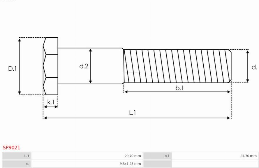 AS-PL SP9021 - Repair Kit, starter autospares.lv