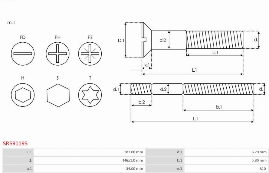 AS-PL SRS9119S - Repair Kit, alternator autospares.lv