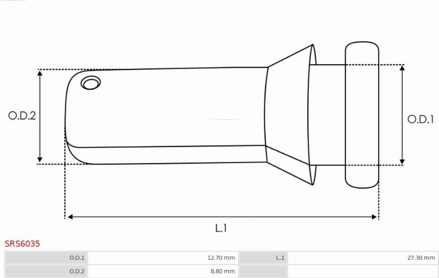 AS-PL SRS6035 - Repair Kit, starter autospares.lv