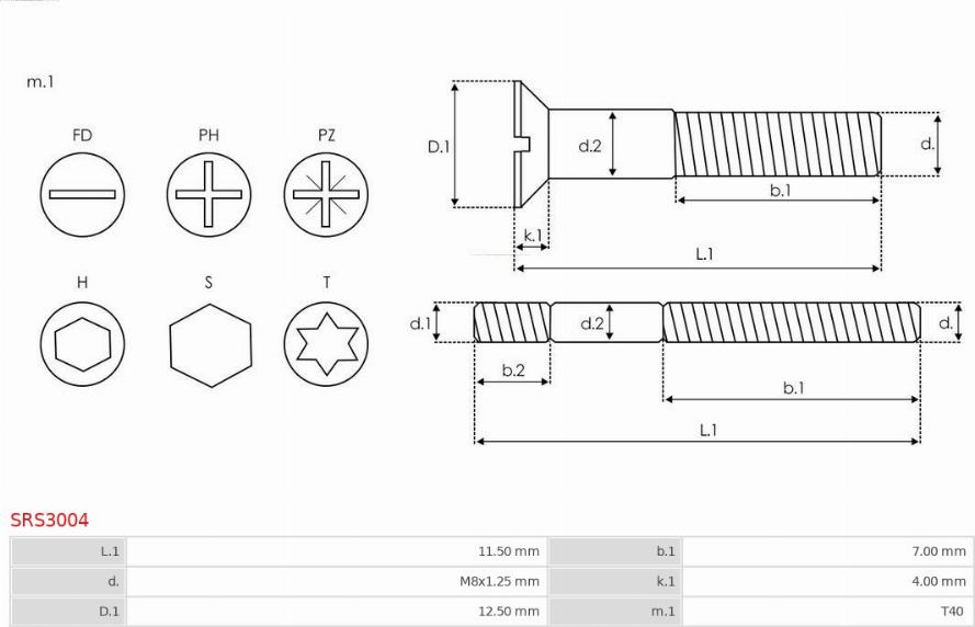 AS-PL SRS3004 - Repair Kit, alternator autospares.lv