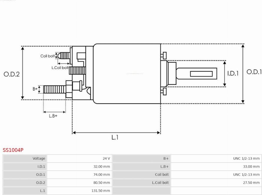 AS-PL SS1004P - Solenoid Switch, starter autospares.lv