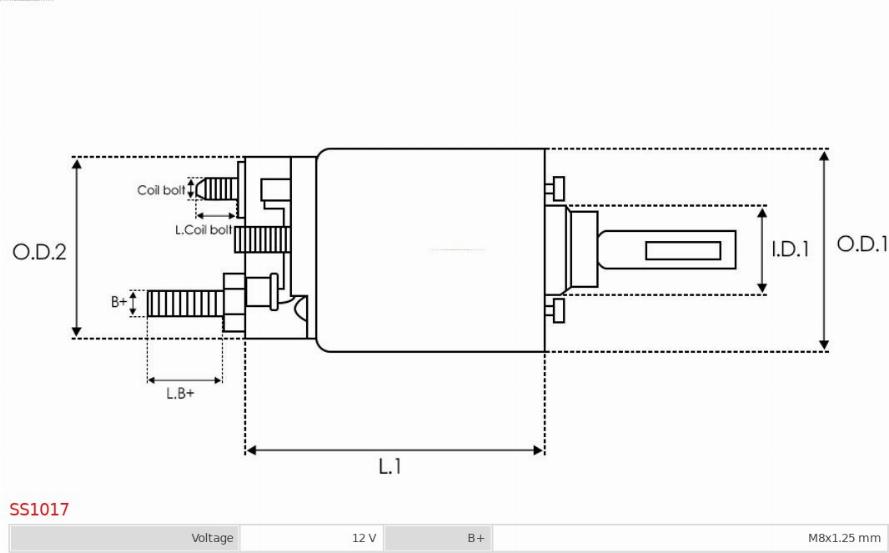 AS-PL SS1017 - Solenoid Switch, starter autospares.lv