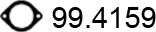 ASSO 99.4159 - Gasket, exhaust pipe autospares.lv