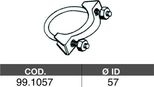 ASSO 99.1057 - Pipe Connector, exhaust system autospares.lv