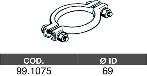 ASSO 99.1075 - Pipe Connector, exhaust system autospares.lv