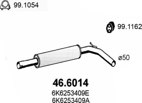 ASSO 46.6014 - Middle Silencer autospares.lv