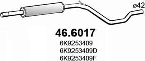 ASSO 46.6017 - Middle Silencer autospares.lv