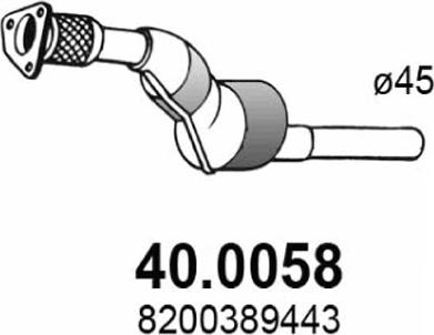 ASSO 40.0058 - Catalytic Converter autospares.lv