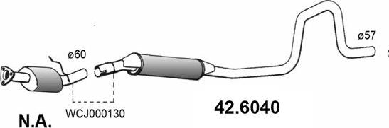 ASSO 42.6040 - Middle Silencer autospares.lv