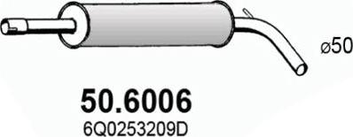 ASSO 50.6006 - Middle Silencer autospares.lv