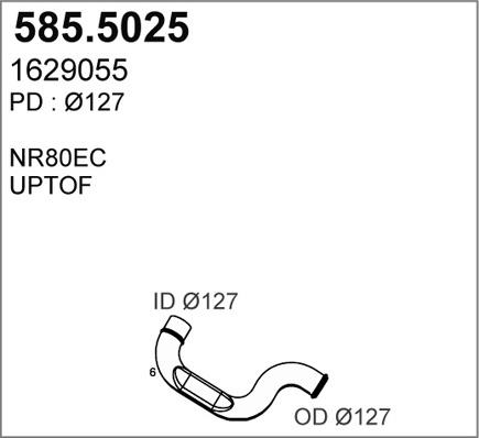 ASSO 585.5025 - Exhaust Pipe autospares.lv