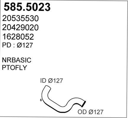 ASSO 585.5023 - Exhaust Pipe autospares.lv