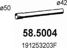 ASSO 58.5004 - Exhaust Pipe autospares.lv