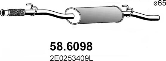 ASSO 58.6098 - Middle Silencer autospares.lv