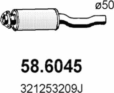 ASSO 58.6045 - Middle Silencer autospares.lv