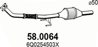 ASSO 58.0064 - Catalytic Converter autospares.lv