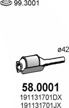 ASSO 58.0001 - Catalytic Converter autospares.lv