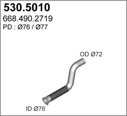 ASSO 530.5010 - Exhaust Pipe autospares.lv