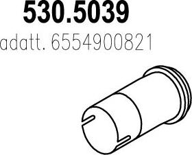 ASSO 530.5039 - Exhaust Pipe autospares.lv