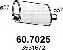 ASSO 60.7025 - End Silencer autospares.lv