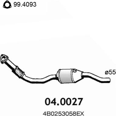 ASSO 04.0027 - Catalytic Converter autospares.lv