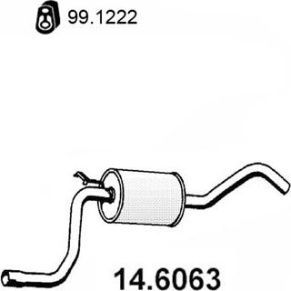 ASSO 14.6063 - Middle Silencer autospares.lv