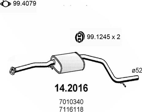 ASSO 14.2016 - Front Silencer autospares.lv