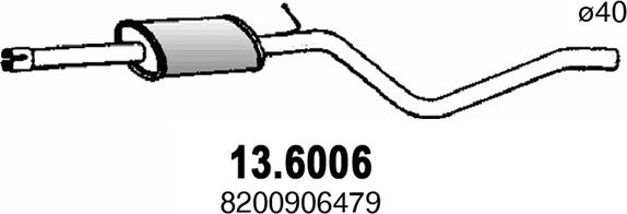 ASSO 13.6006 - Middle Silencer autospares.lv