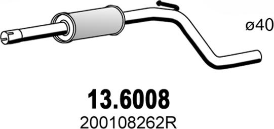 ASSO 13.6008 - Middle Silencer autospares.lv