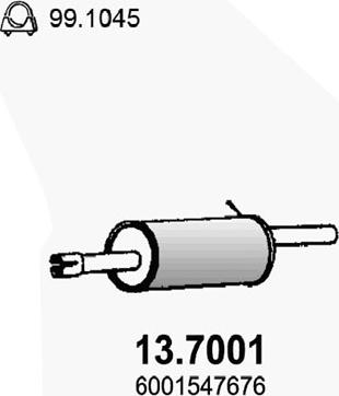 ASSO 13.7001 - End Silencer autospares.lv