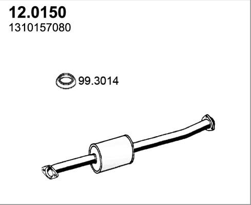 ASSO 12.0150 - Catalytic Converter autospares.lv