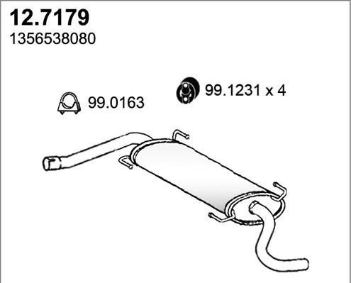 ASSO 12.7179 - End Silencer autospares.lv