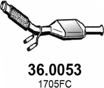 ASSO 36.0053 - Catalytic Converter autospares.lv