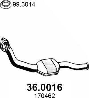 ASSO 36.0016 - Catalytic Converter autospares.lv