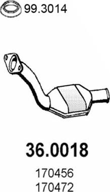 ASSO 36.0018 - Catalytic Converter autospares.lv