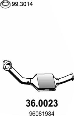 ASSO 36.0023 - Catalytic Converter autospares.lv