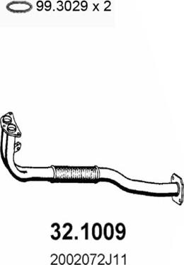 ASSO 32.1009 - Exhaust Pipe autospares.lv