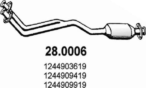 ASSO 28.0006 - Catalytic Converter autospares.lv