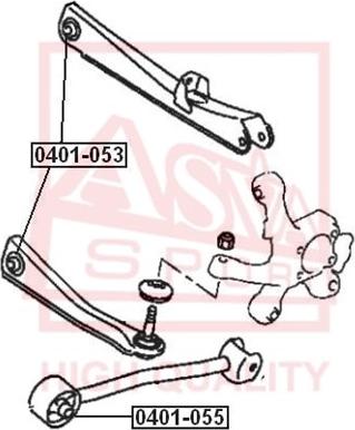 ASVA 0401-053 - Bush of Control / Trailing Arm autospares.lv