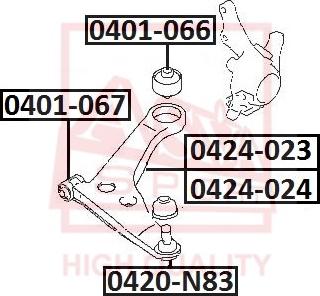 ASVA 0401-066 - Bush of Control / Trailing Arm autospares.lv