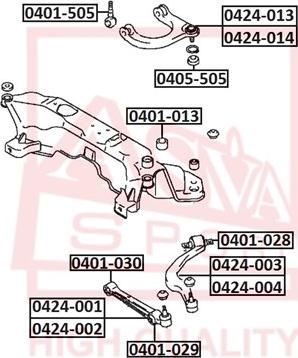 ASVA 0424-014 - Track Control Arm autospares.lv