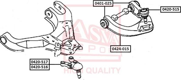 ASVA 0420-516 - Ball Joint autospares.lv