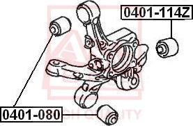 ASVA 0401-114Z - Bush of Control / Trailing Arm autospares.lv