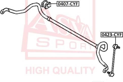 ASVA 0423-CYF - Rod / Strut, stabiliser autospares.lv