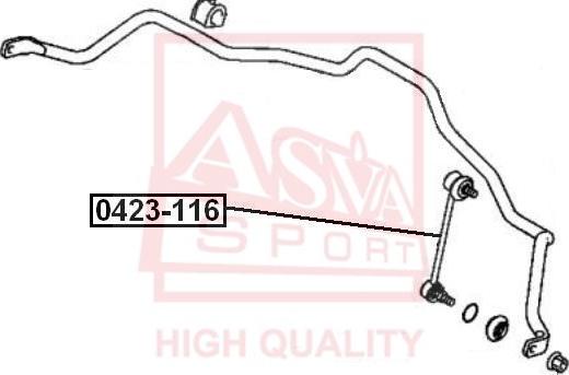 ASVA 0423-116 - Rod / Strut, stabiliser autospares.lv