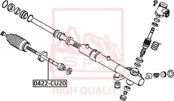 ASVA 0422-CU20 - Inner Tie Rod, Axle Joint autospares.lv